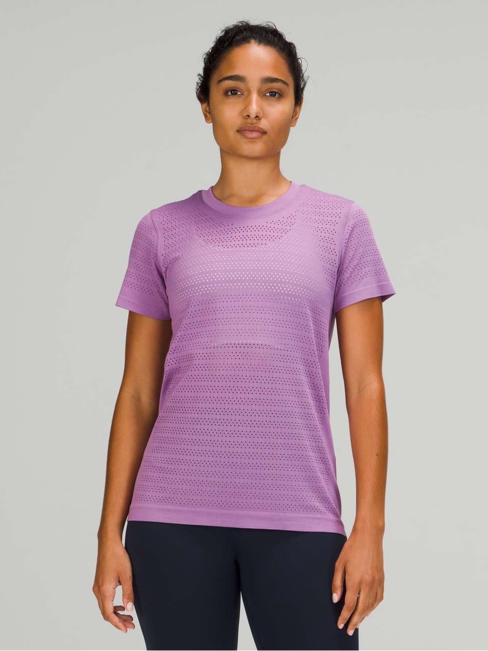 Lululemon Wisteria Purple Swiftly Breathe Short Sleeve Shirt
